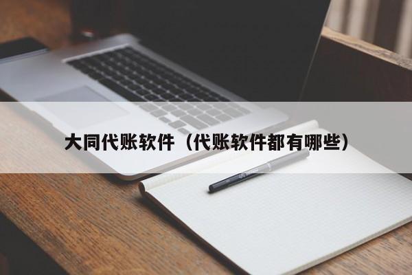 大同代账软件（代账软件都有哪些）